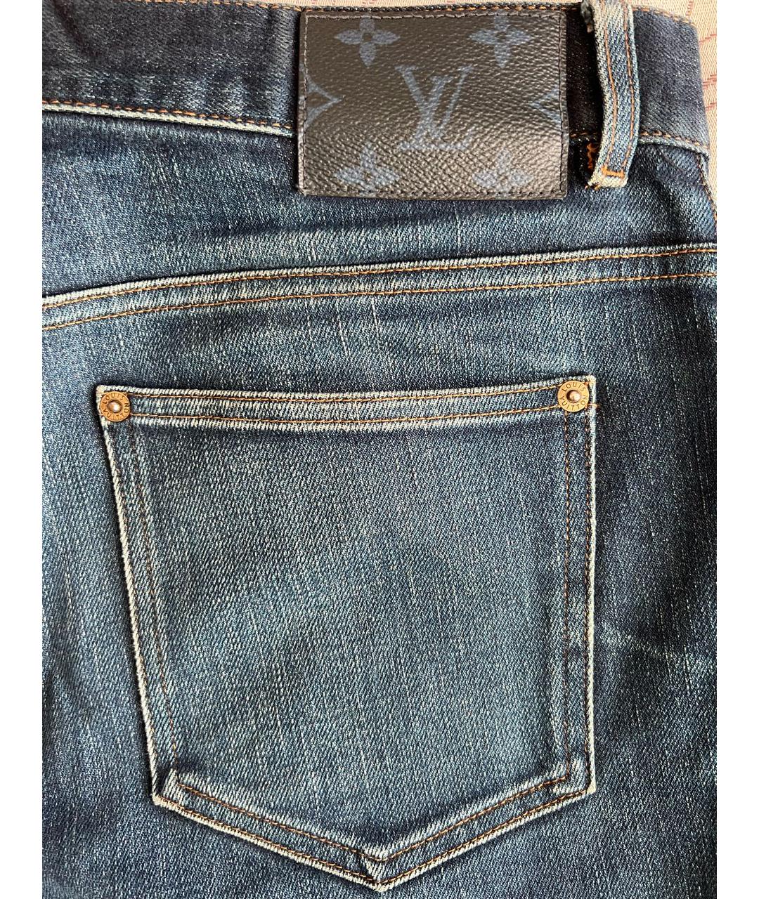 LOUIS VUITTON PRE-OWNED Серые хлопко-эластановые джинсы скинни, фото 6
