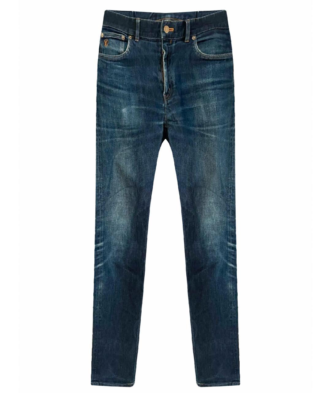 LOUIS VUITTON PRE-OWNED Серые хлопко-эластановые джинсы скинни, фото 1