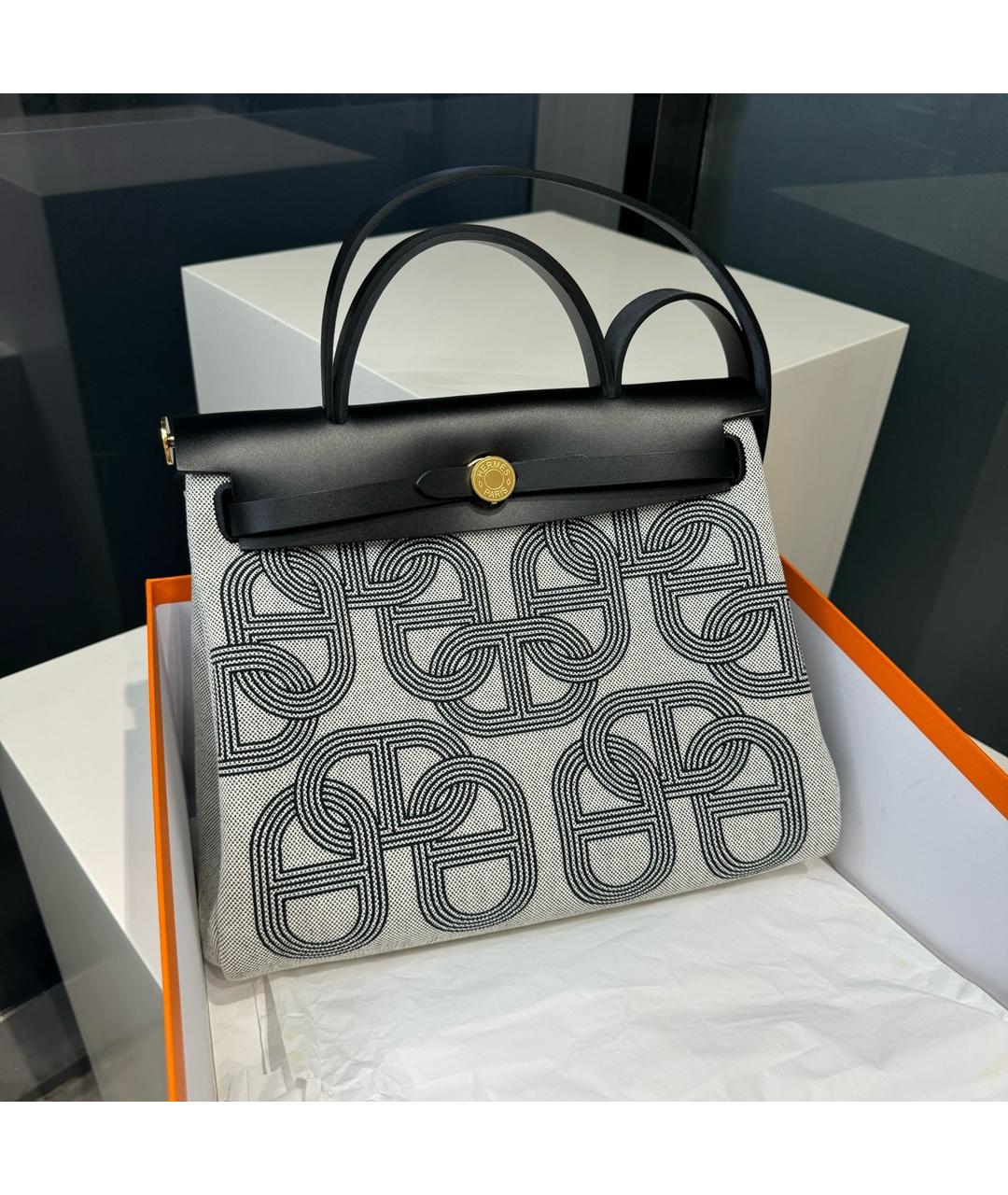 HERMES Серая сумка с короткими ручками, фото 3