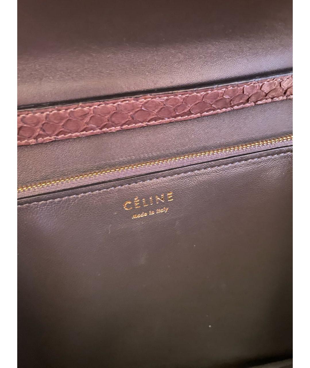 CELINE PRE-OWNED Серая сумка через плечо из экзотической кожи, фото 4