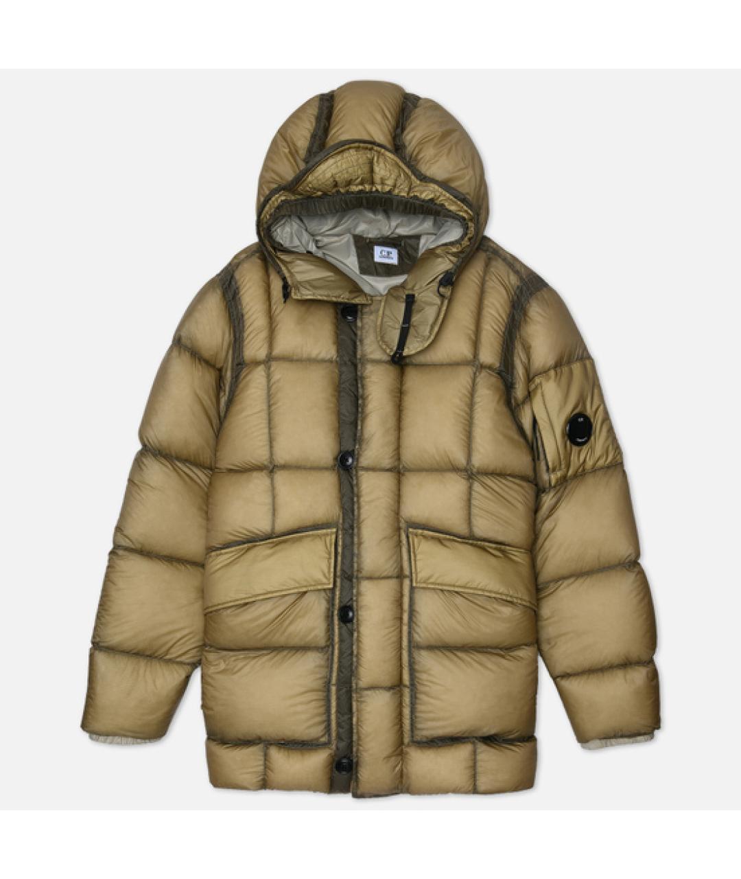 CP COMPANY Бежевая синтетическая парка, фото 1