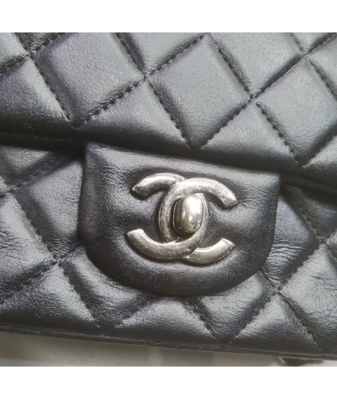 CHANEL Черная кожаная сумка через плечо, фото 3
