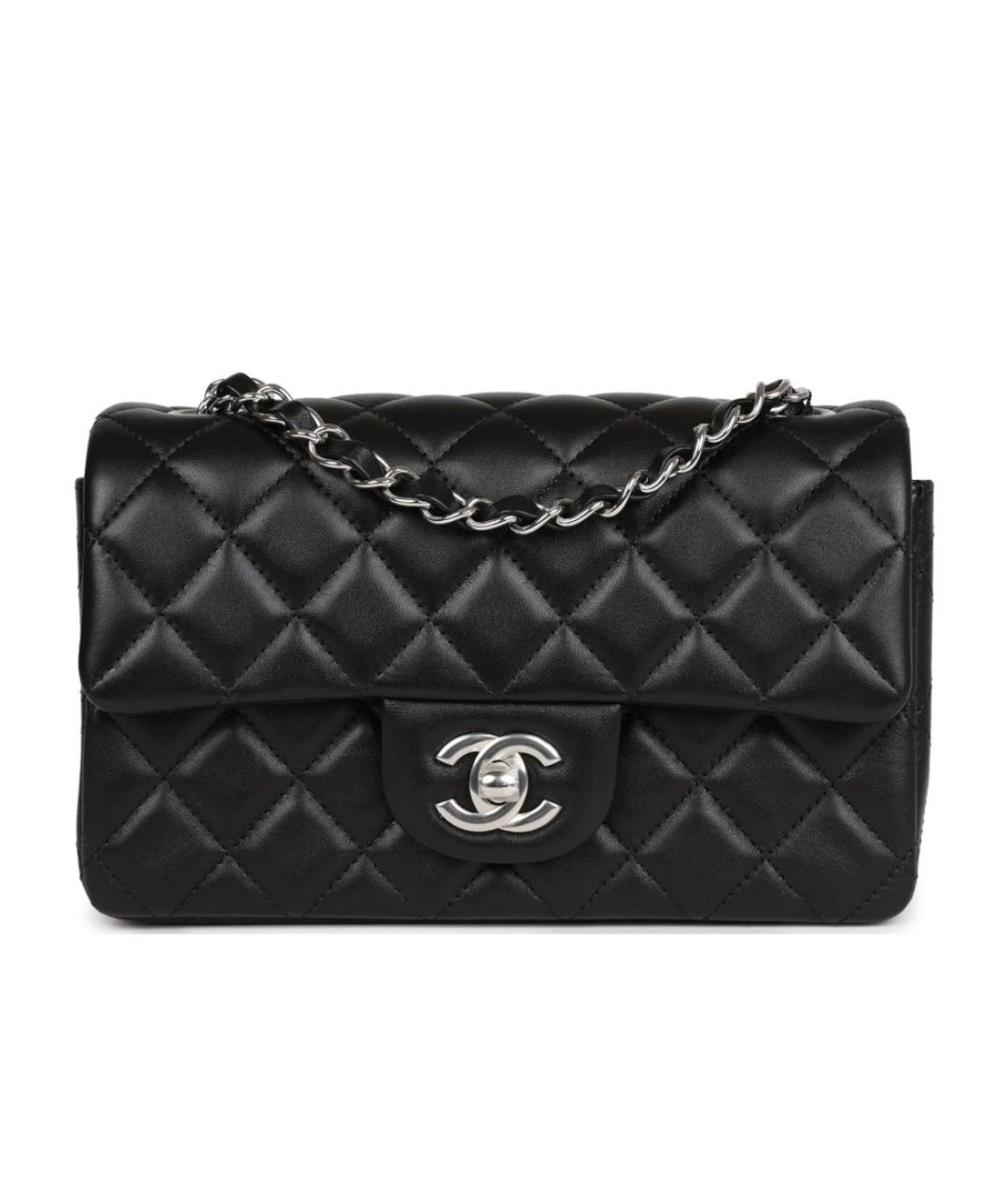 CHANEL Черная кожаная сумка через плечо, фото 8