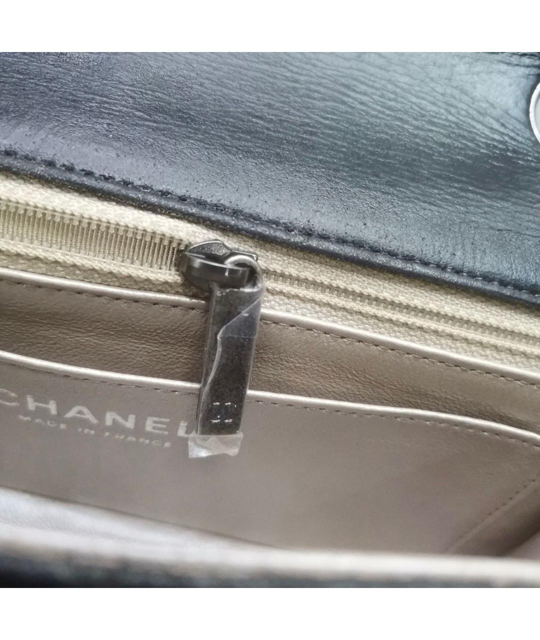 CHANEL Черная кожаная сумка через плечо, фото 4