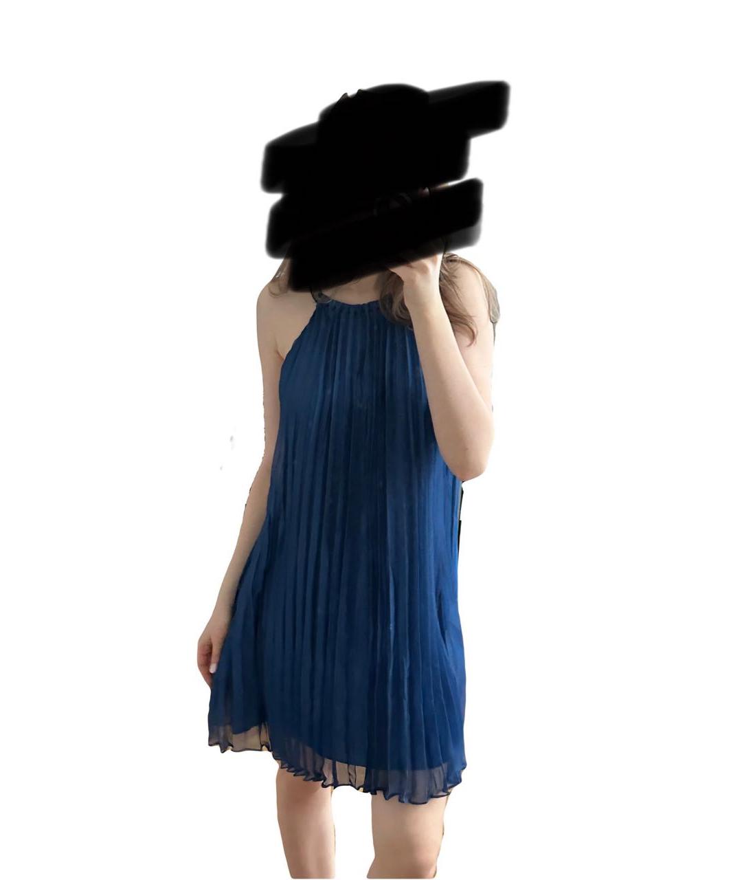 HALSTON HERITAGE Темно-синее вечернее платье, фото 6