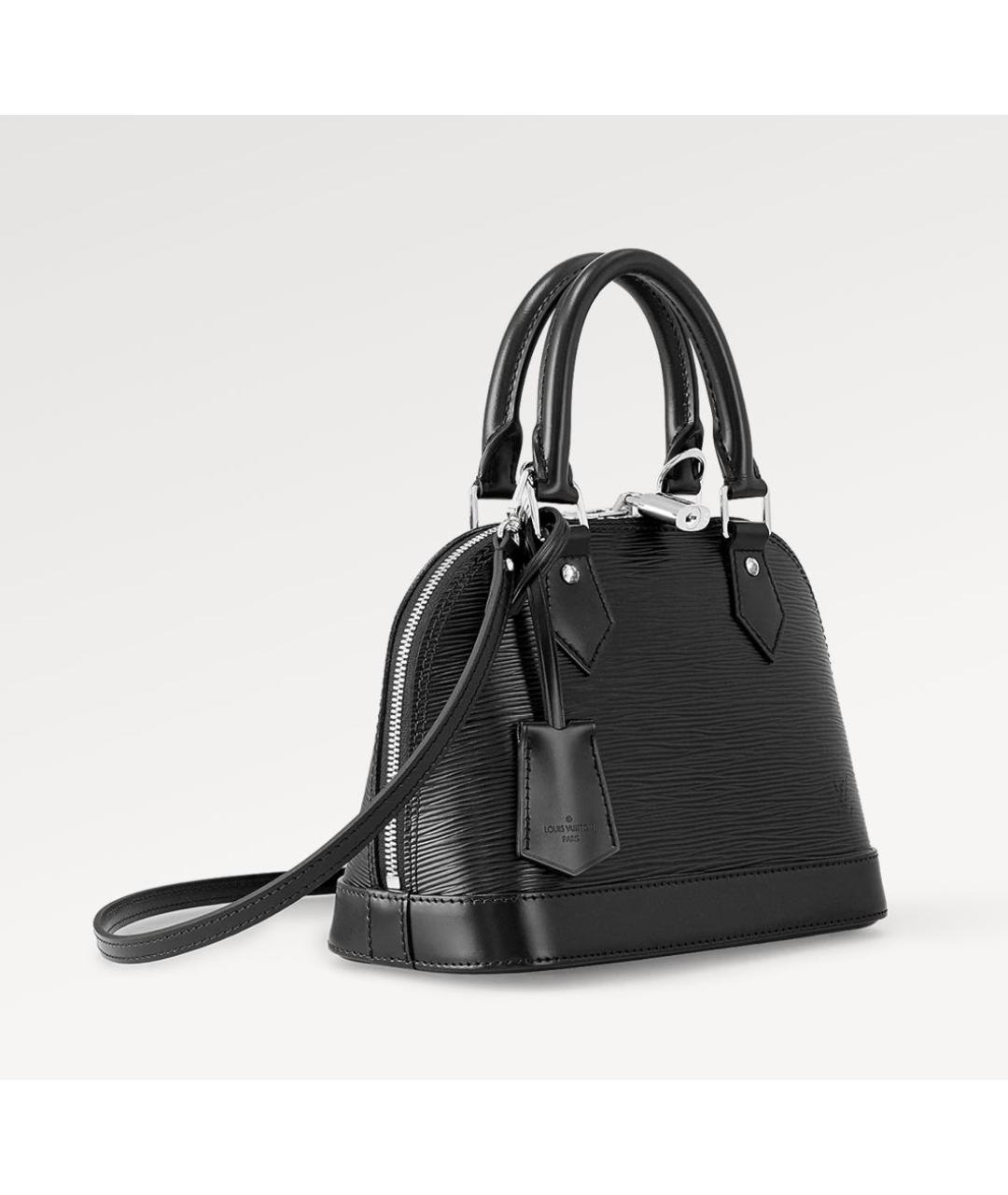 LOUIS VUITTON Черная кожаная сумка через плечо, фото 3