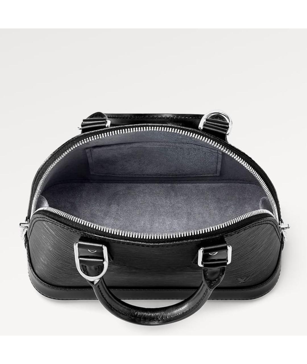 LOUIS VUITTON Черная кожаная сумка через плечо, фото 2