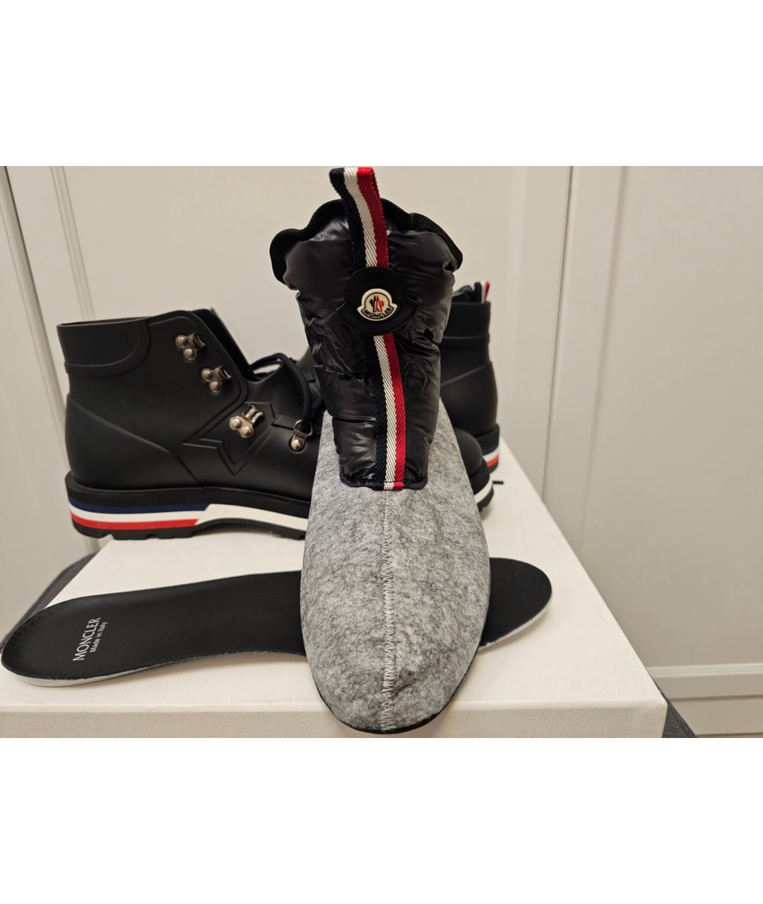 MONCLER Черные высокие ботинки, фото 8