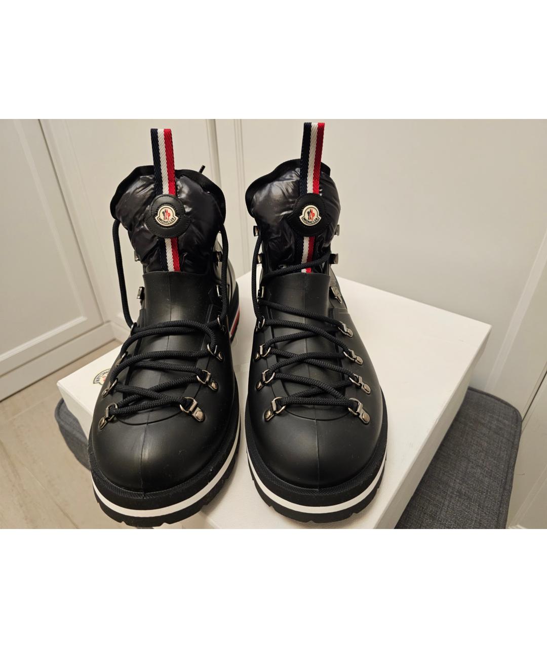 MONCLER Черные высокие ботинки, фото 2