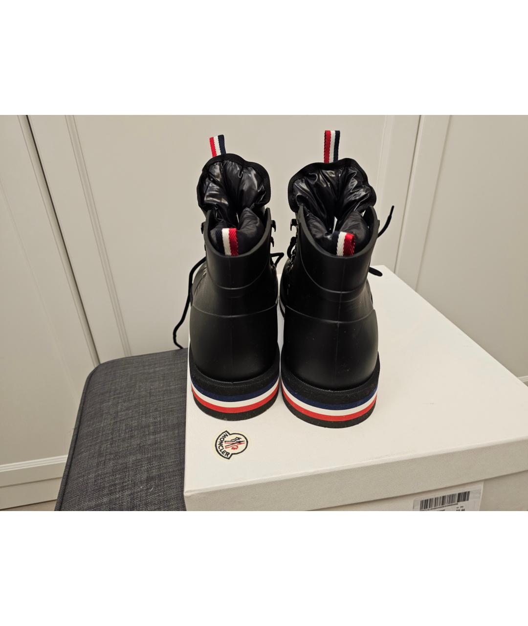 MONCLER Черные высокие ботинки, фото 4