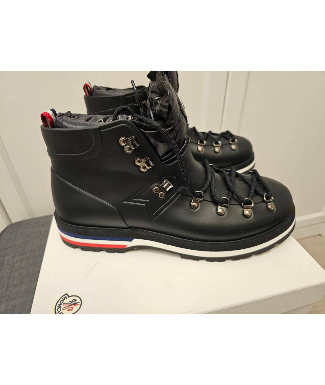 MONCLER Черные высокие ботинки, фото 10