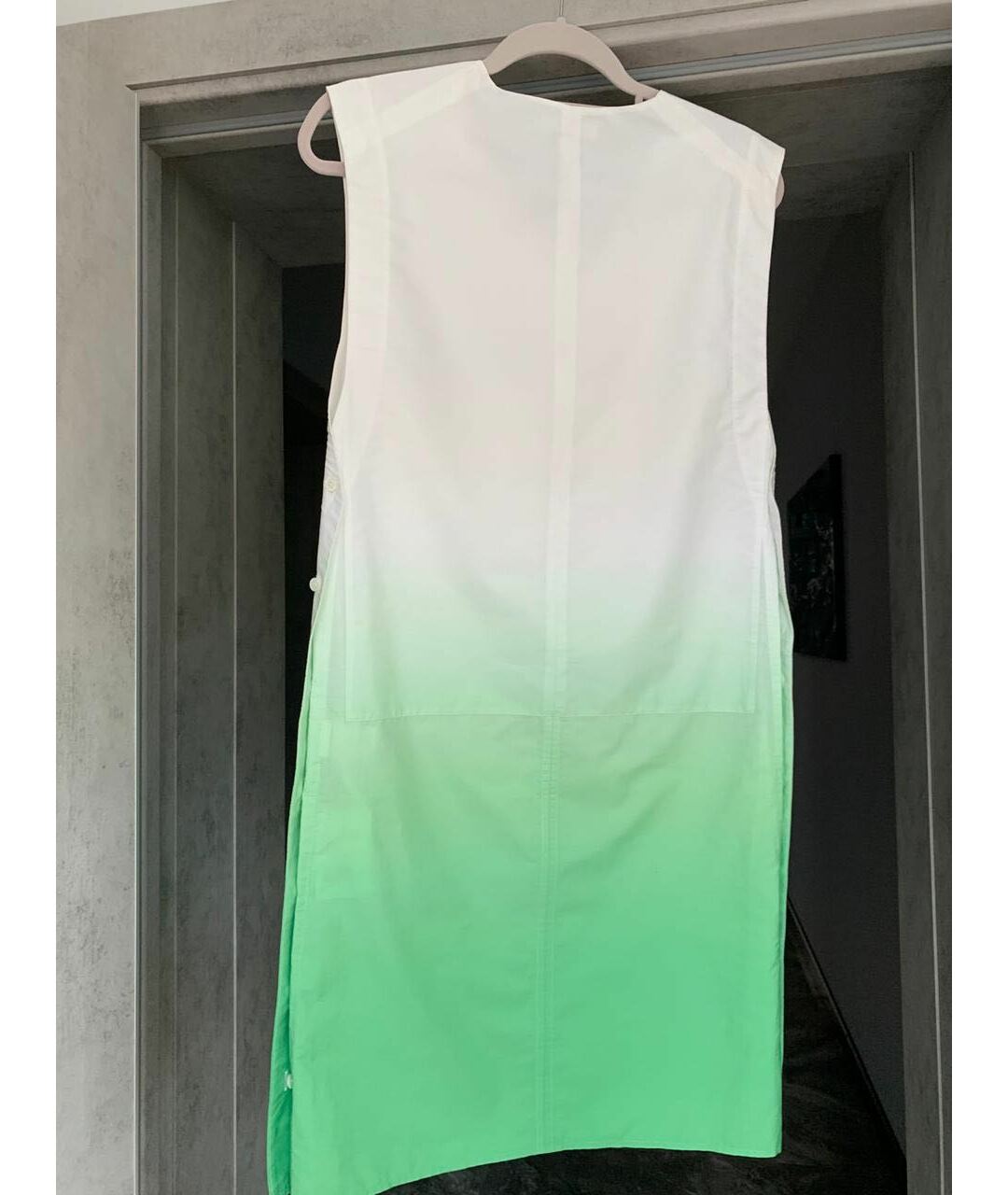 CELINE PRE-OWNED Белое хлопковое повседневное платье, фото 2