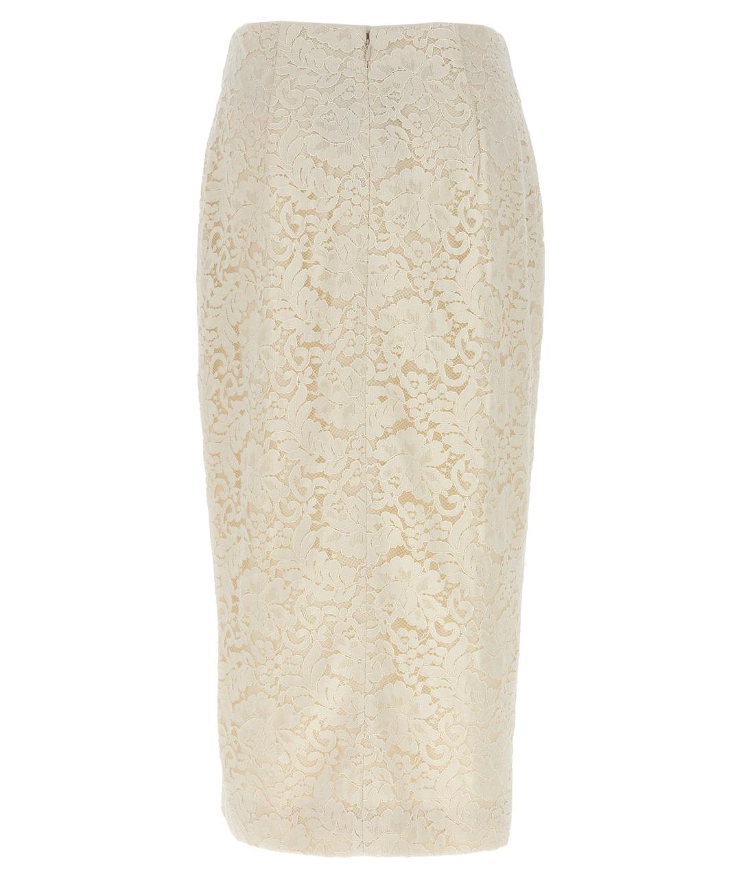 SELF-PORTRAIT Белая полиамидовая юбка миди, фото 2