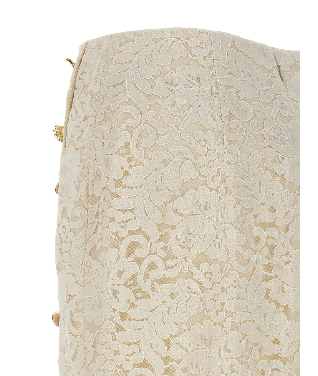 SELF-PORTRAIT Белая полиамидовая юбка миди, фото 4