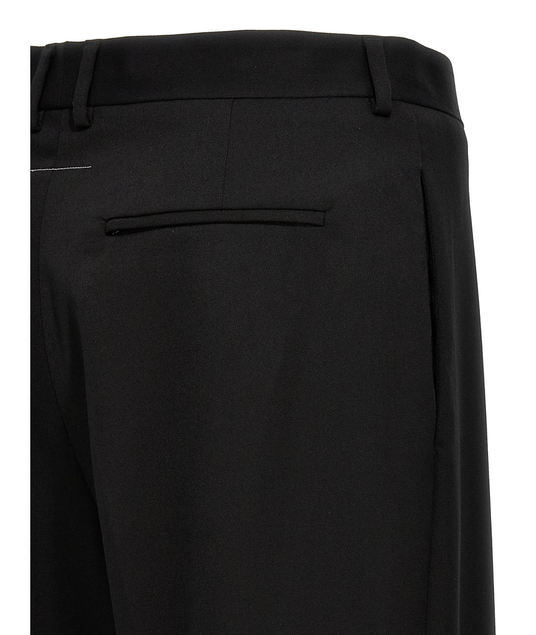 MAISON MARGIELA Черные полиэстеровые повседневные брюки, фото 4