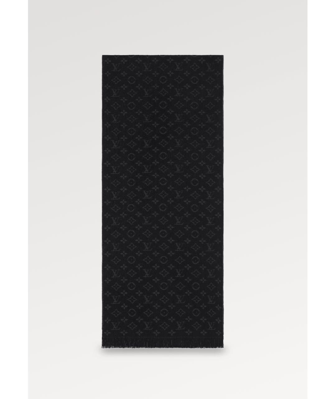 LOUIS VUITTON PRE-OWNED Черный шерстяной шарф, фото 8