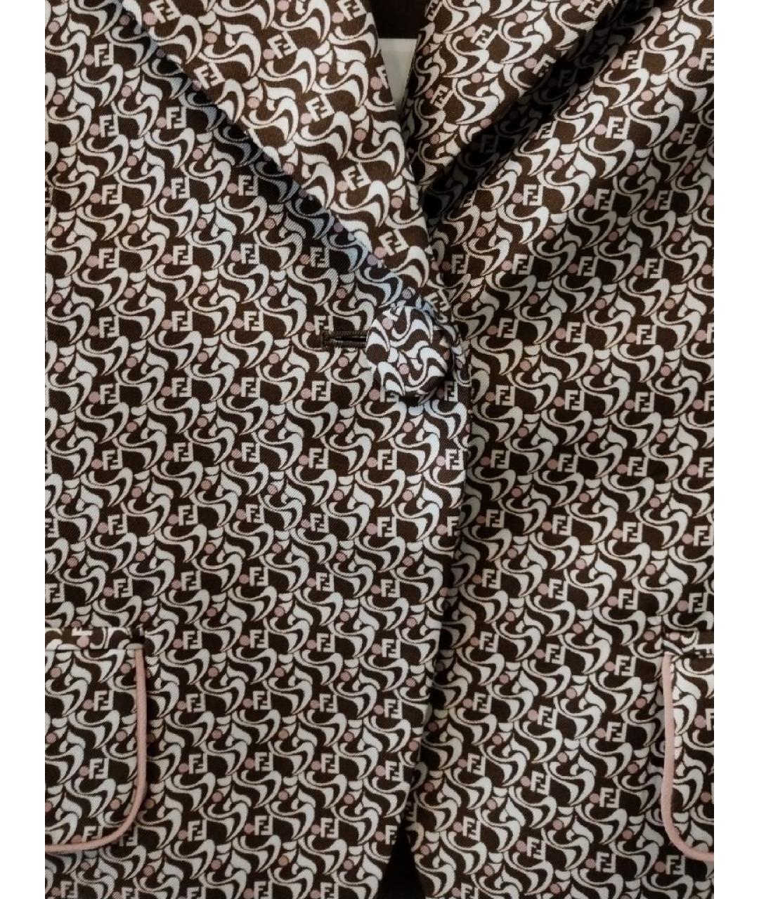 FENDI Мульти шелковый жакет/пиджак, фото 5