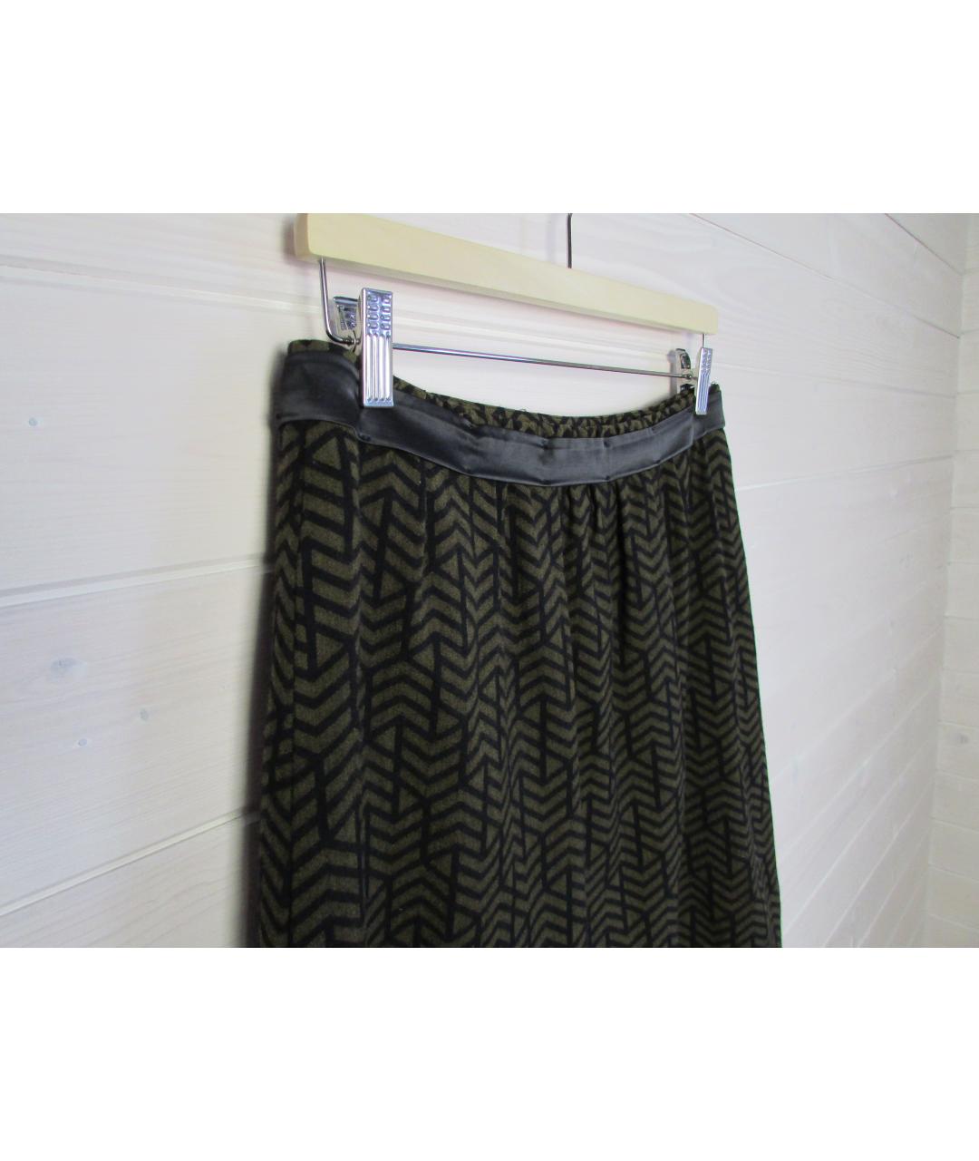 ETRO Зеленая шерстяная юбка миди, фото 2