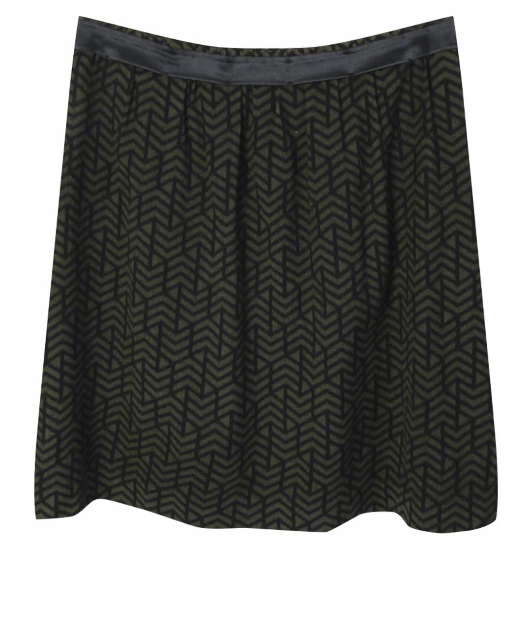 ETRO Зеленая шерстяная юбка миди, фото 1