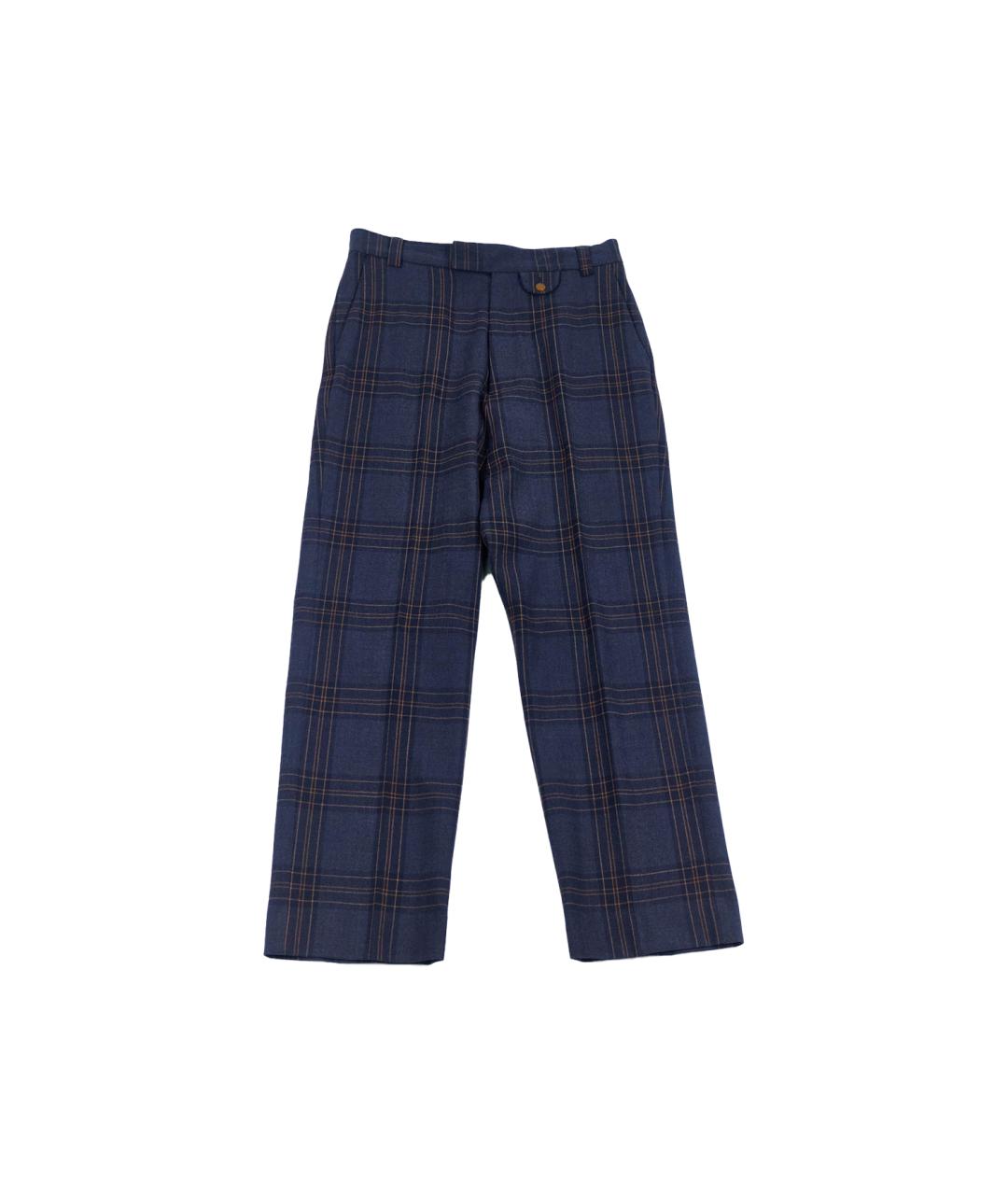 VIVIENNE WESTWOOD Синие шерстяные прямые брюки, фото 6