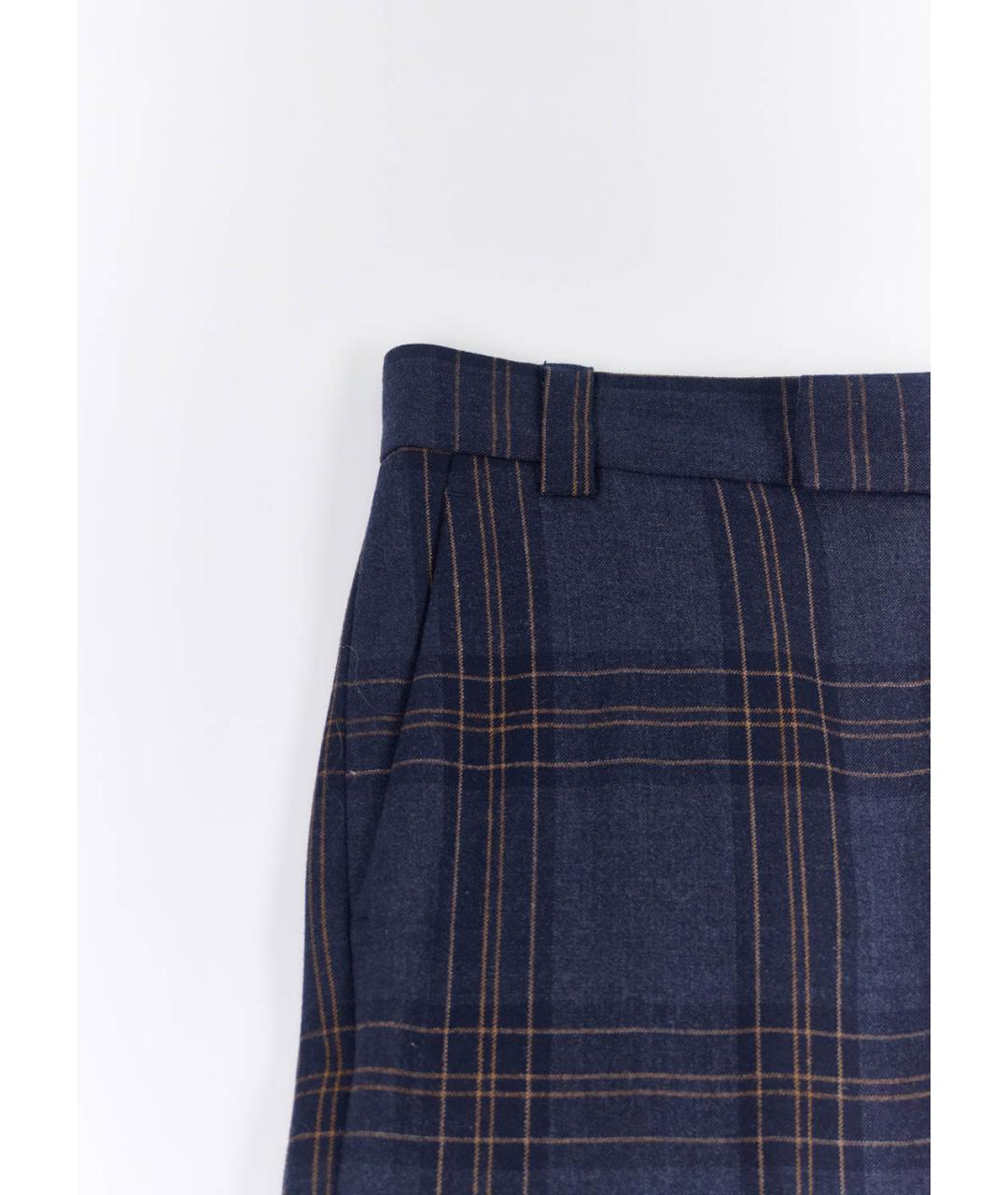 VIVIENNE WESTWOOD Синие шерстяные прямые брюки, фото 2