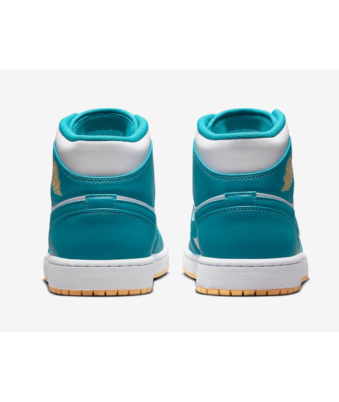 JORDAN Бирюзовые кожаные кроссовки, фото 4