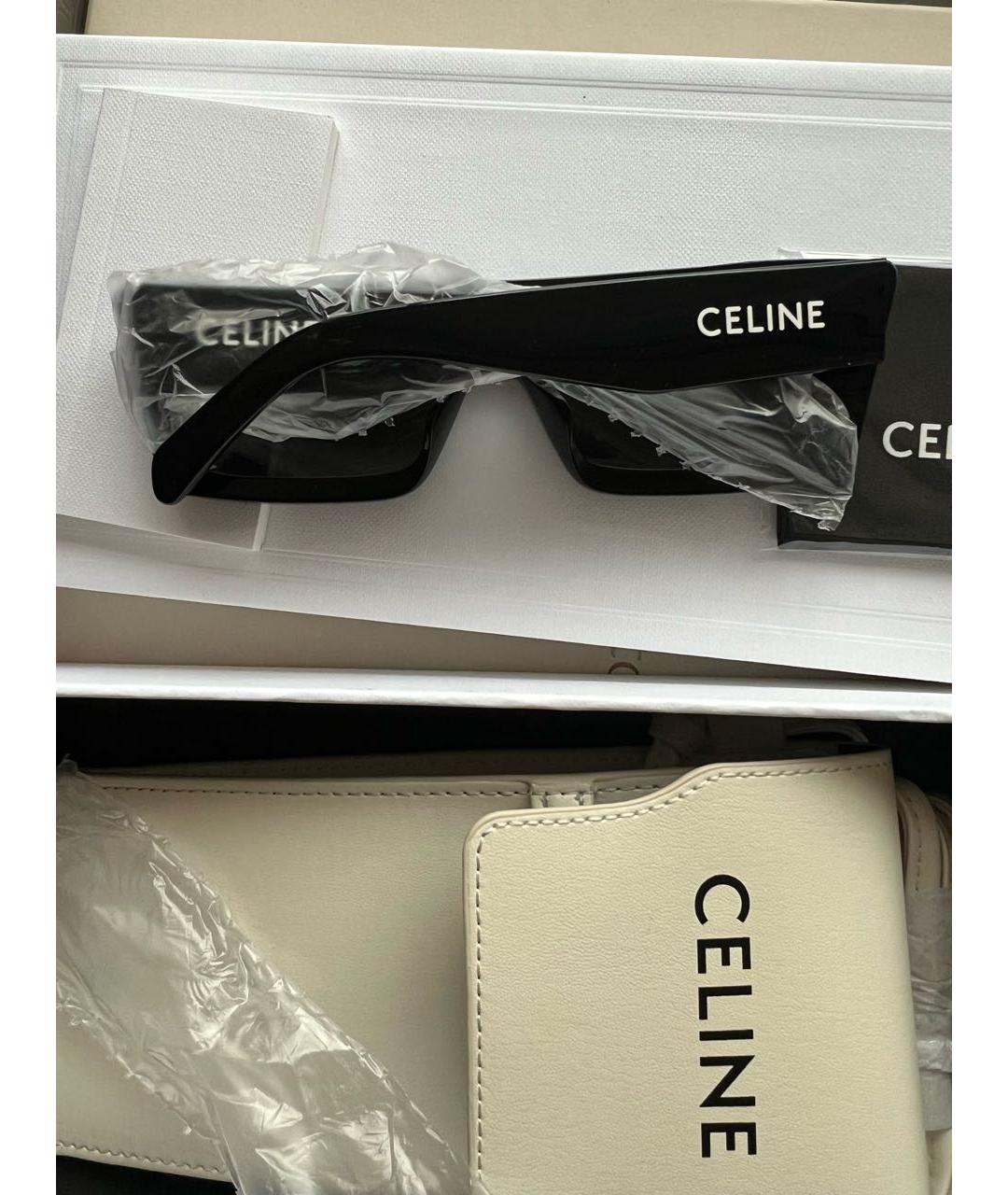 CELINE Черные пластиковые солнцезащитные очки, фото 2