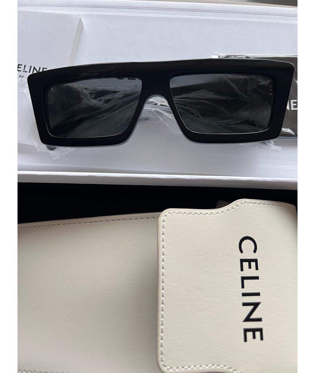 CELINE Черные пластиковые солнцезащитные очки, фото 5