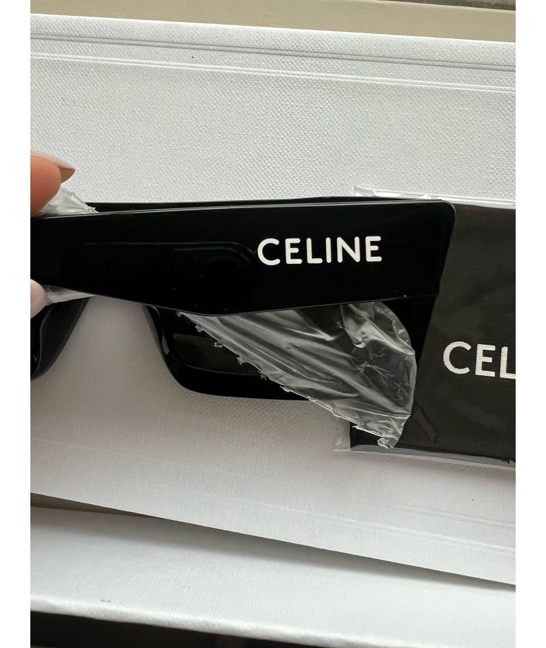 CELINE Черные пластиковые солнцезащитные очки, фото 3