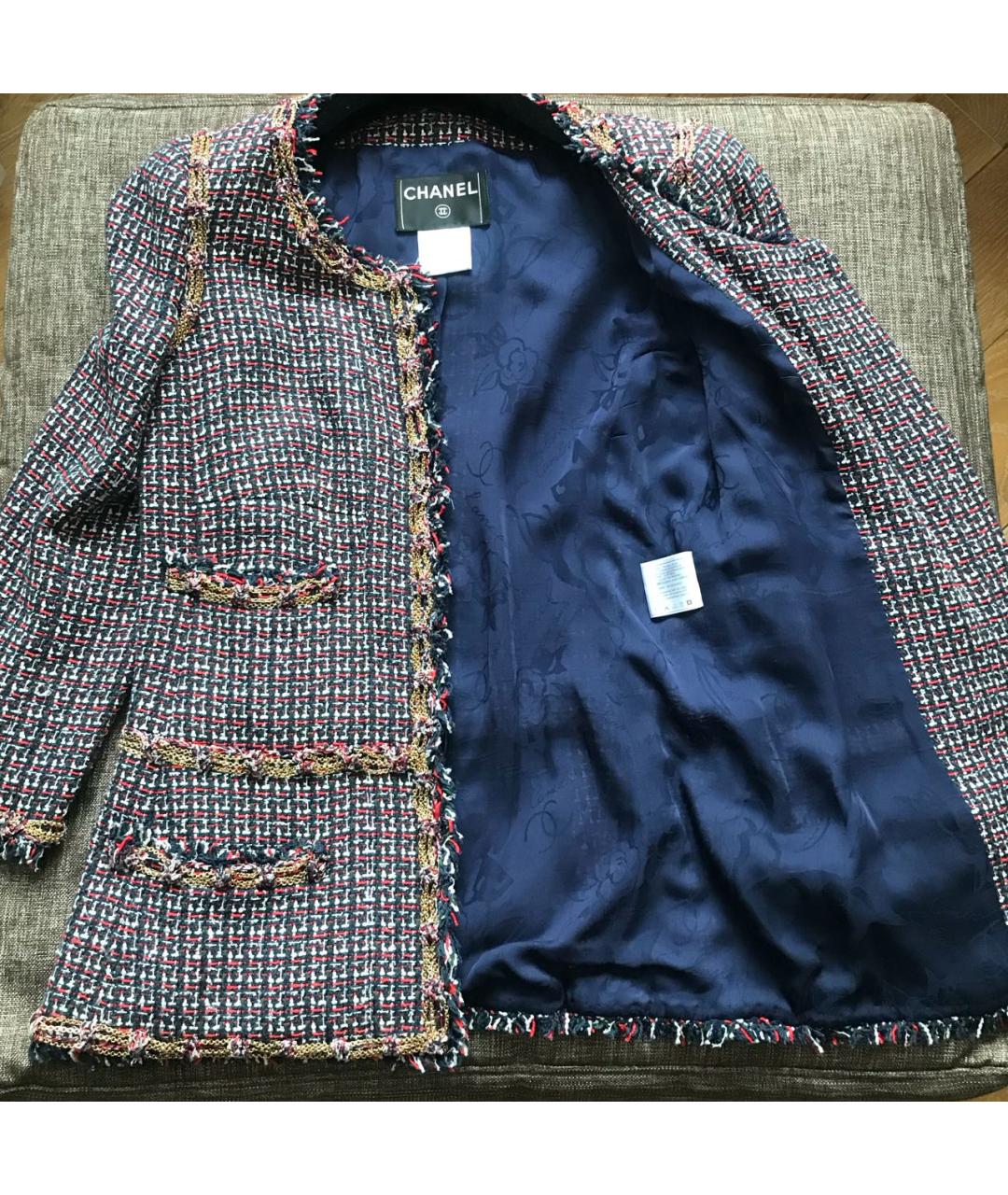 CHANEL PRE-OWNED Мульти хлопковый жакет/пиджак, фото 4