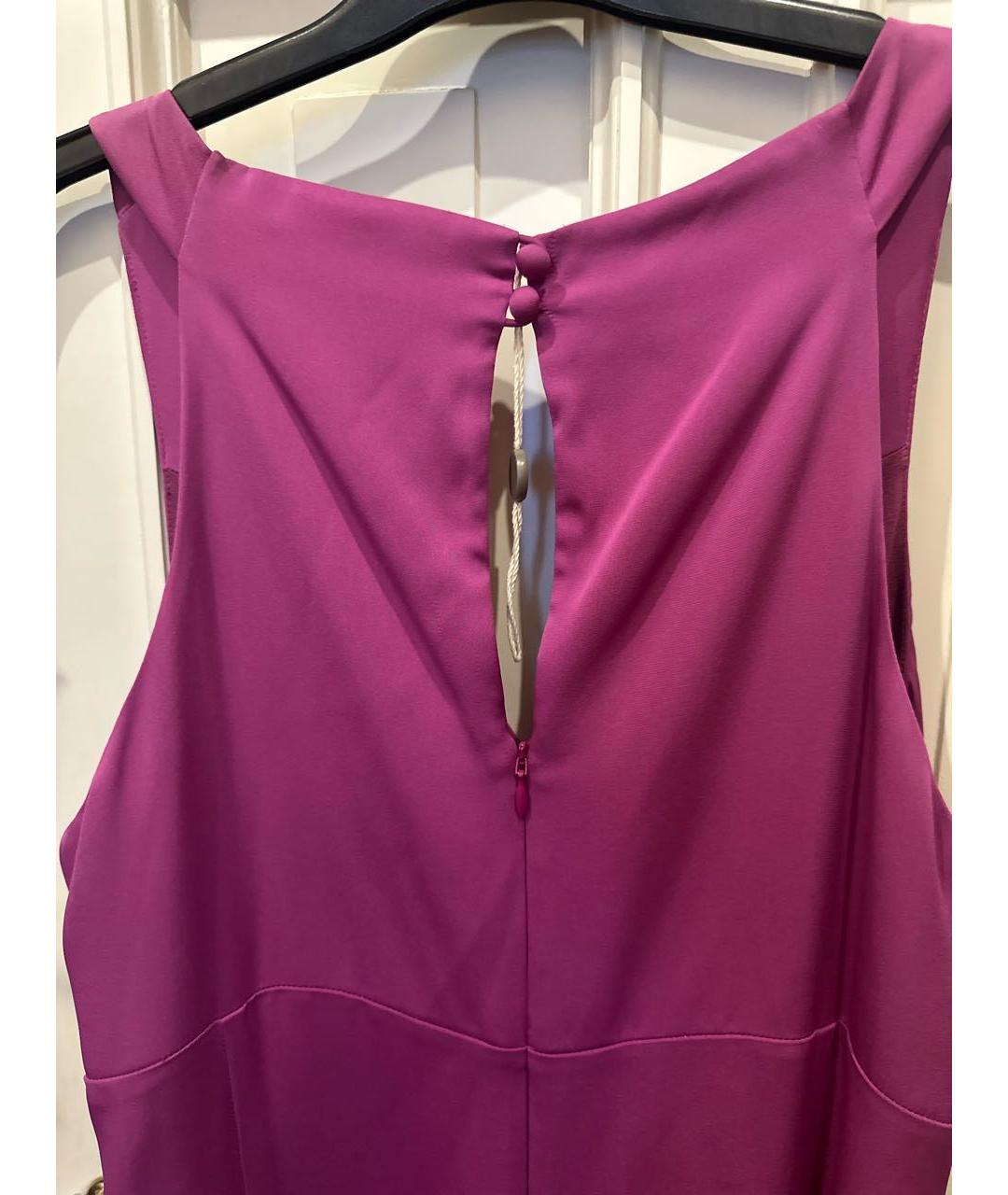 ARMANI COLLEZIONI Фиолетовое шелковое коктейльное платье, фото 3