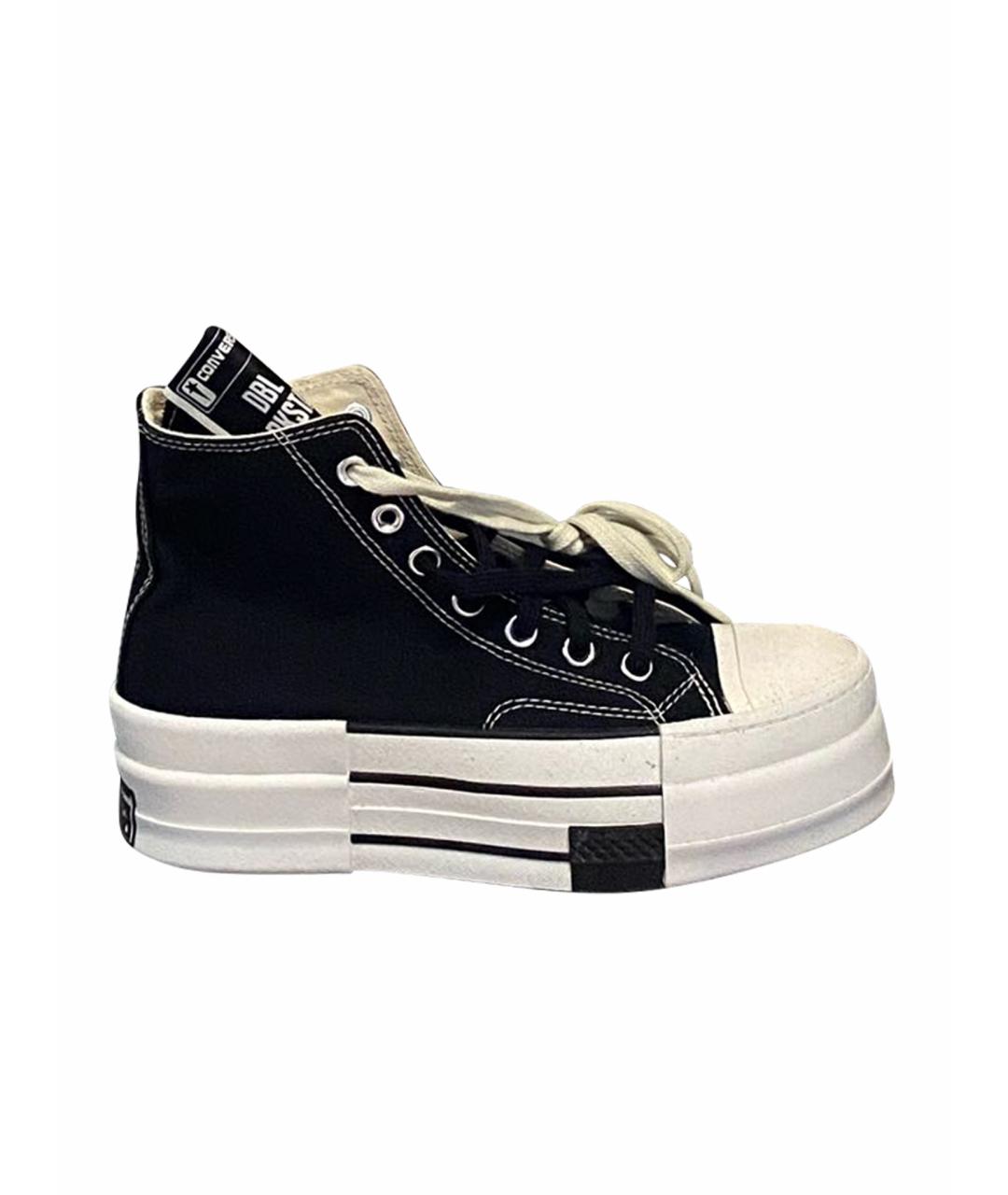 RICK OWENS DRKSHDW Черные текстильные кеды, фото 1