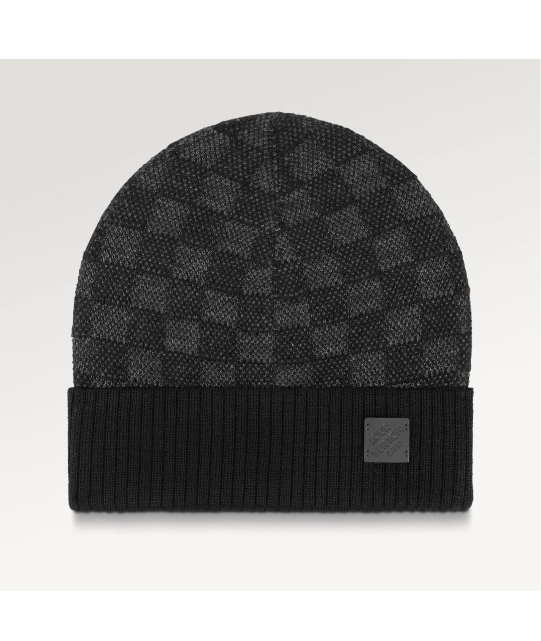 LOUIS VUITTON Черная хлопковая шапка, фото 3