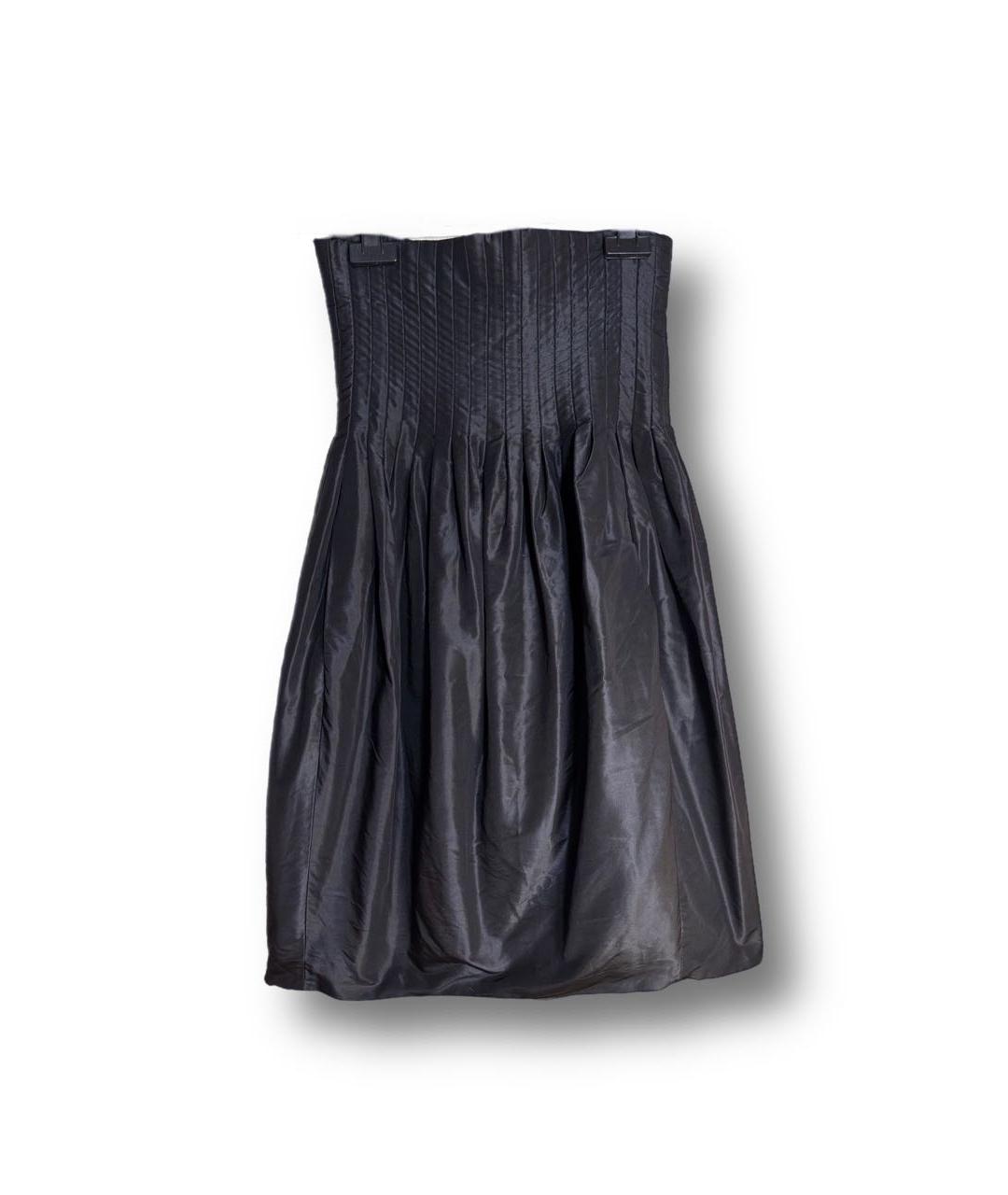 SAINT LAURENT Черная шерстяная юбка миди, фото 6