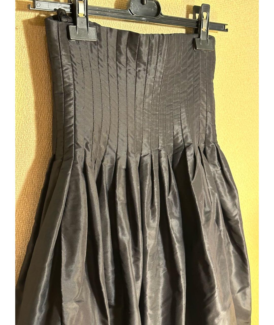 SAINT LAURENT Черная шерстяная юбка миди, фото 5