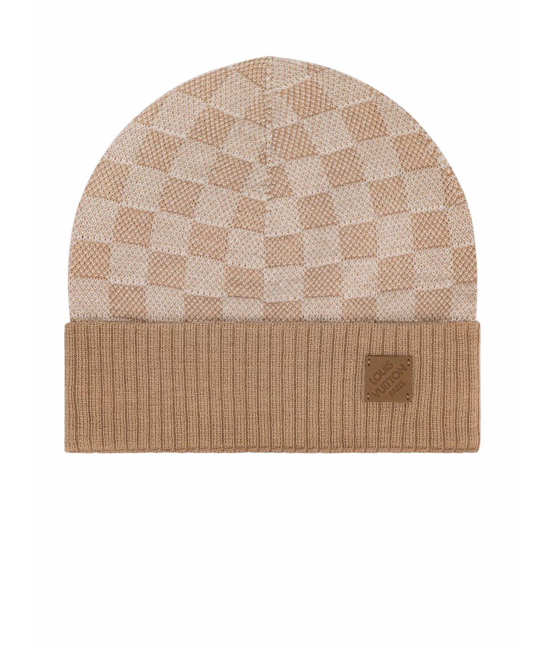 LOUIS VUITTON Коричневая хлопковая шапка, фото 1