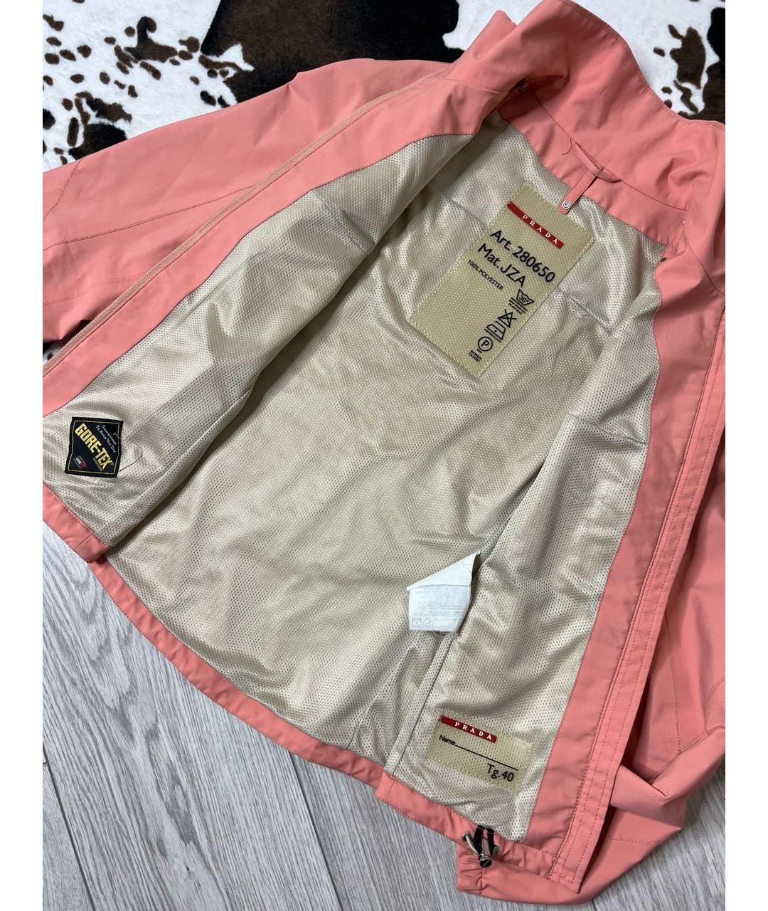 PRADA VINTAGE Розовая полиэстеровая куртка, фото 6