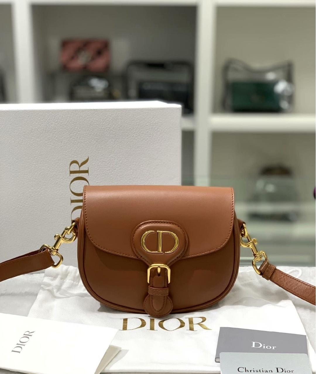 CHRISTIAN DIOR Коричневая кожаная сумка через плечо, фото 9