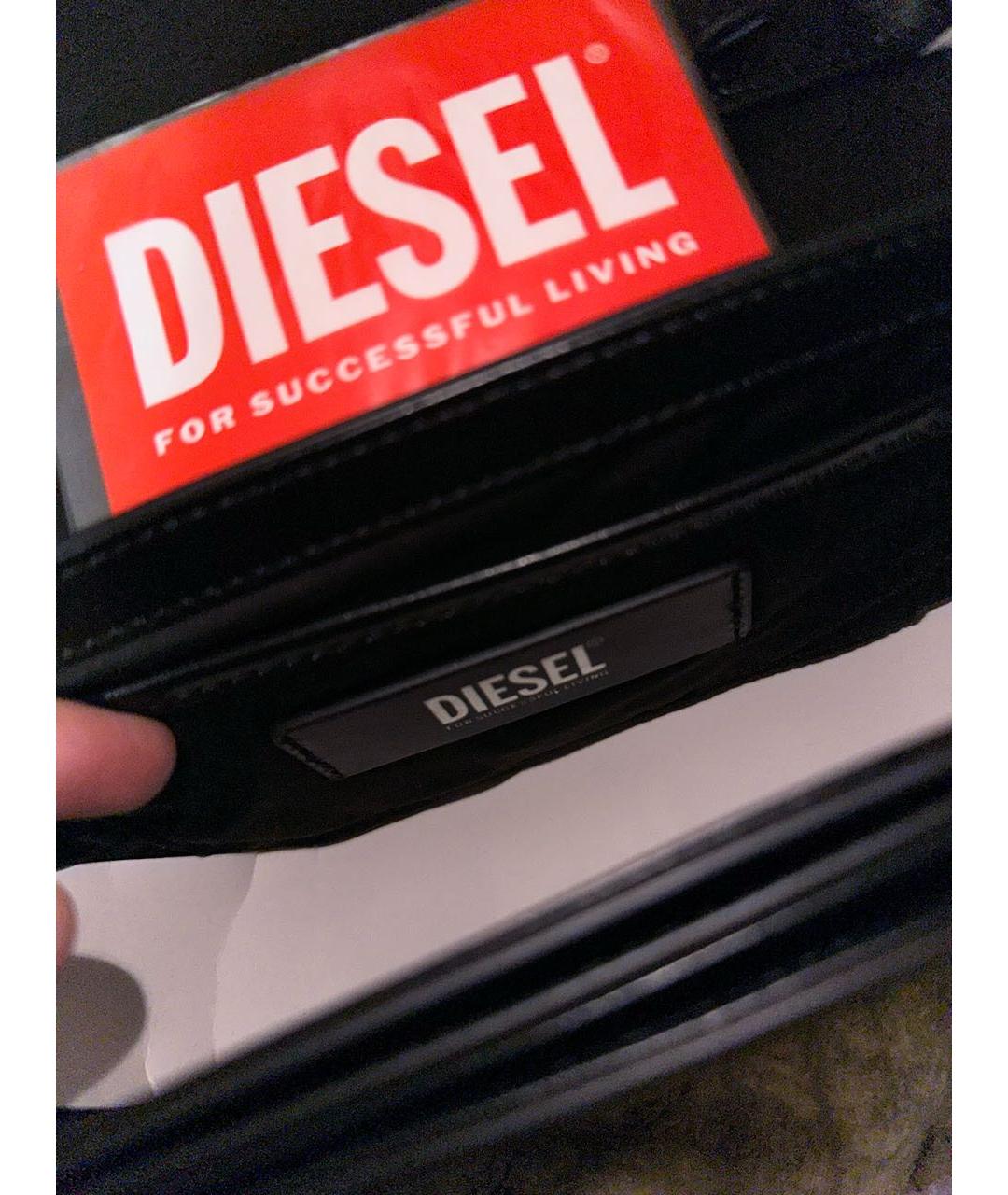 DIESEL Черная кожаная сумка через плечо, фото 4