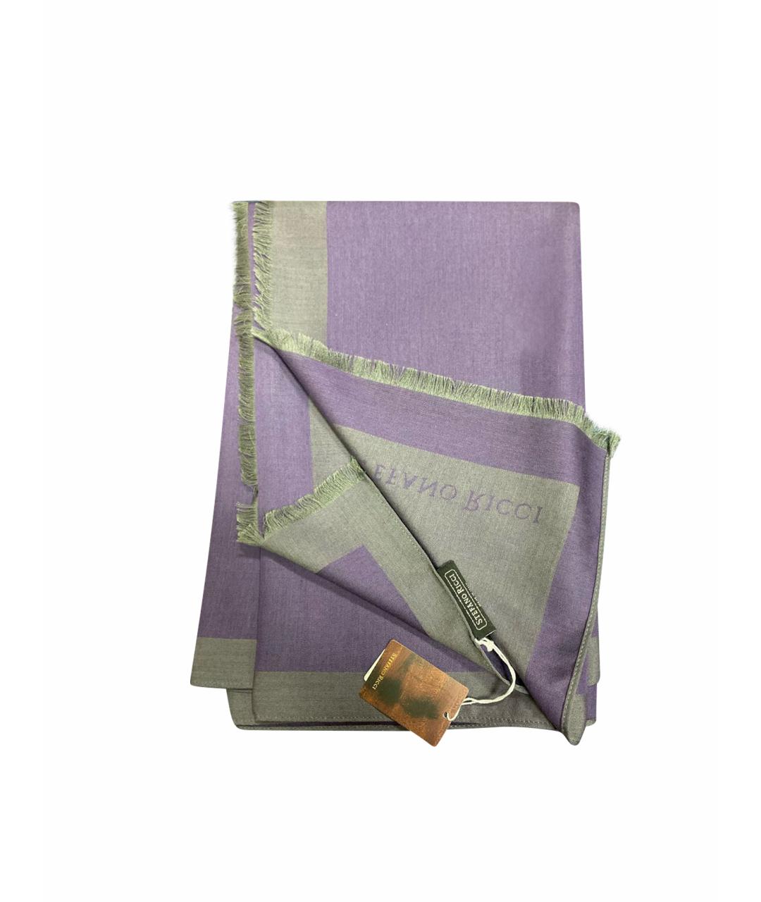 STEFANO RICCI Фиолетовый кашемировый шарф, фото 1