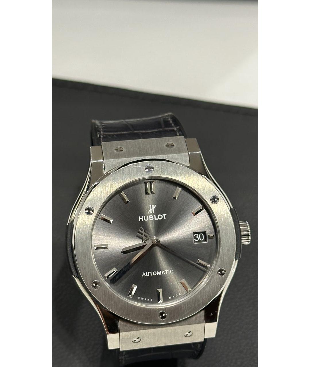 HUBLOT Серые титановые часы, фото 8