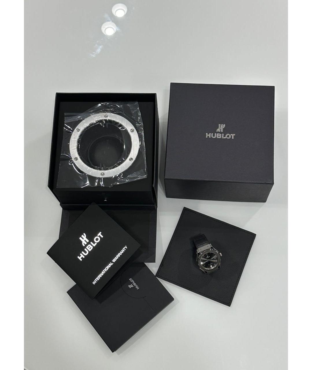 HUBLOT Серые титановые часы, фото 4