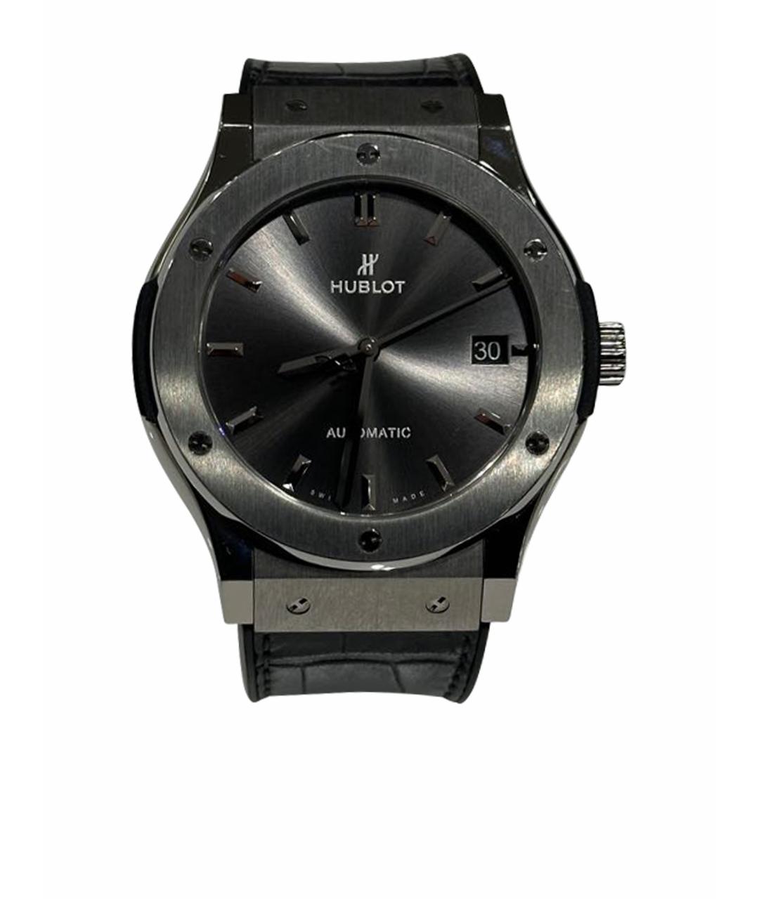 HUBLOT Серые титановые часы, фото 1