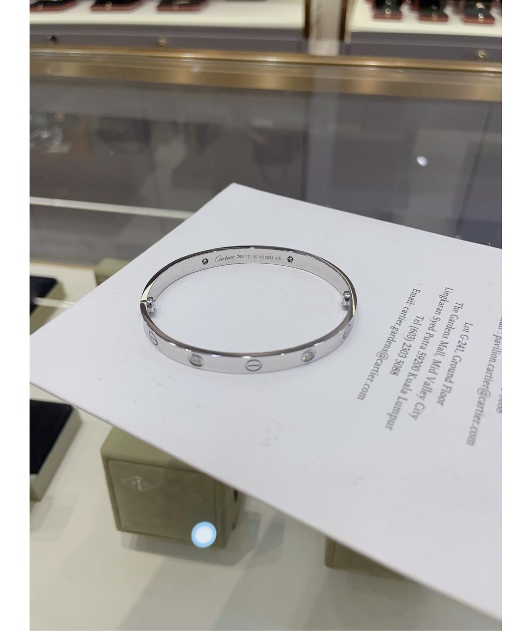 CARTIER Серебрянный браслет из белого золота, фото 3