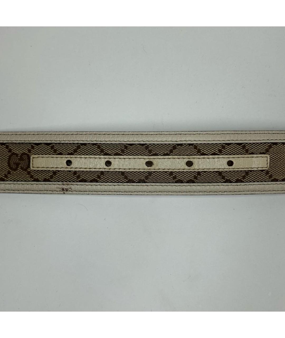 GUCCI Бежевый пелетеный ремень, фото 3
