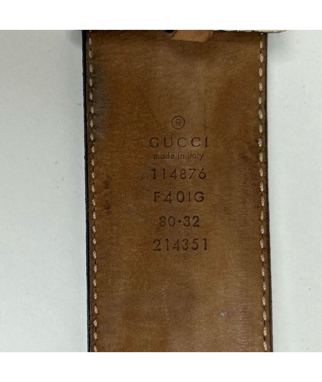 GUCCI Бежевый пелетеный ремень, фото 4