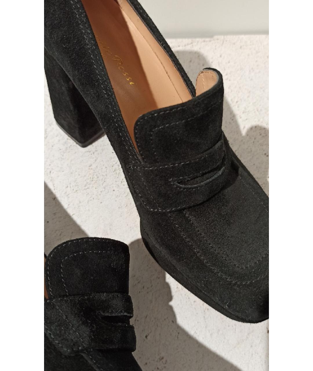 GIANVITO ROSSI Черные замшевые туфли, фото 4