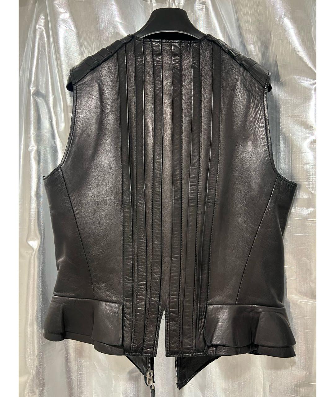 BALENCIAGA Черный кожаный жакет/пиджак, фото 2