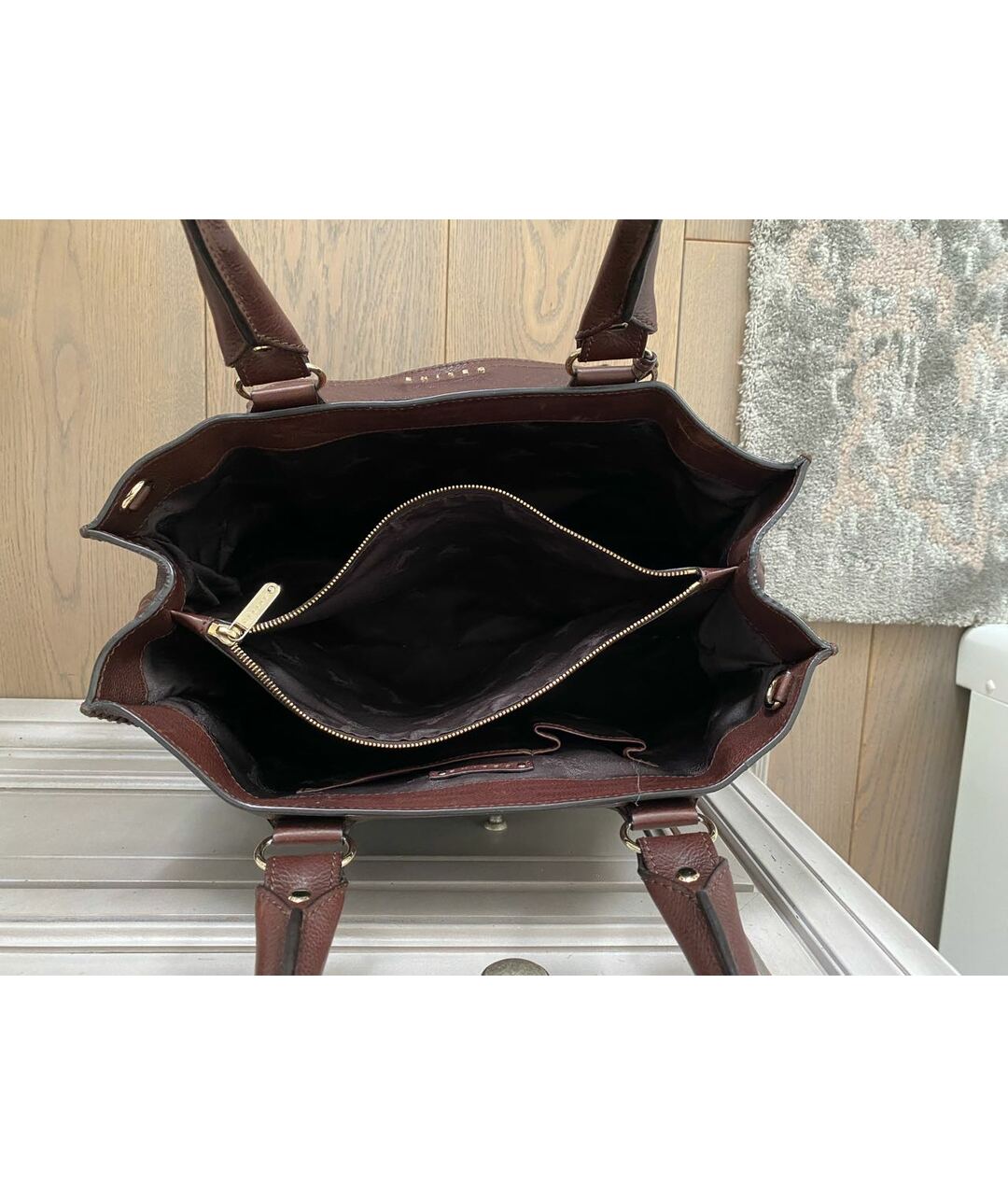 CELINE PRE-OWNED Коричневая кожаная сумка тоут, фото 4