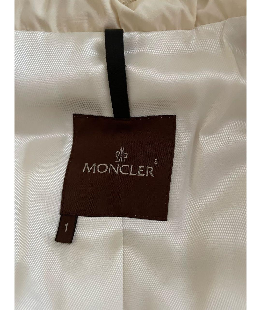 MONCLER Белый пуховик, фото 4